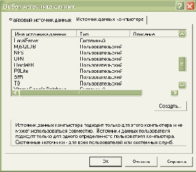 Создание приложений баз данных