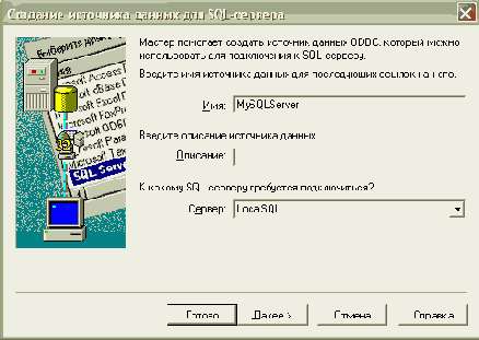 Утилита ODBC